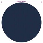 vidaXL Film solaire de piscine flottant PE 250 cm Noir et bleu