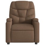 vidaXL Fauteuil inclinable électrique Marron Tissu