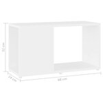 vidaXL Meuble TV Blanc 60x24x32 cm Bois d'ingénierie