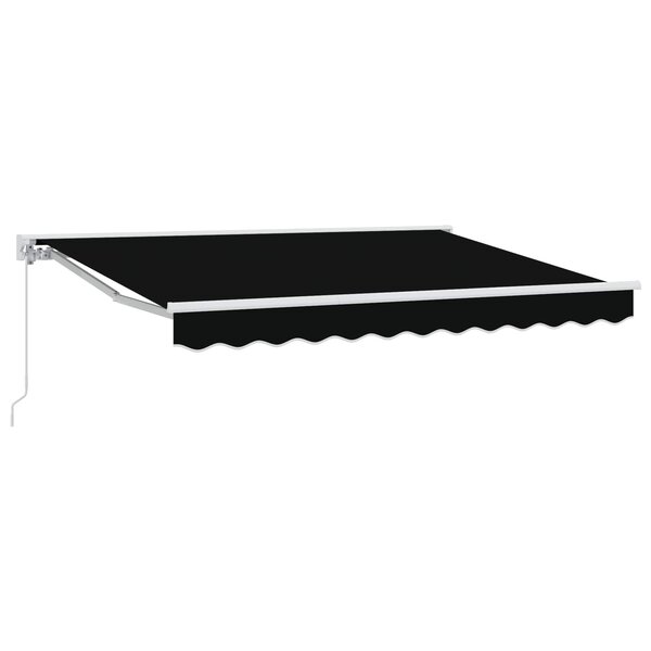 vidaXL Auvent rétractable manuel Noir 3 5 x 2 5 m