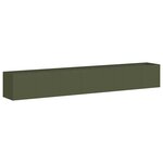 vidaXL Jardinière vert olive 280x40x40 cm acier laminé à froid