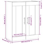 vidaXL Armoire murale noir 69 5x34x90 cm bois d'ingénierie