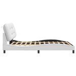 vidaXL Cadre de lit avec LED sans matelas blanc 160x200 cm