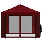 vidaXL Abri de jardin avec parois 3 x 3 m Bordeaux Polyester et Acier
