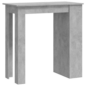 vidaXL Table de bar à étagère de rangement Gris béton 102x50x103 5 cm