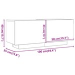 vidaXL Meuble TV Chêne marron 100x35x40 cm Bois d'ingénierie