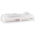 vidaXL Lit coulissant sans matelas blanc 2x(80x200)cm