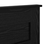 vidaXL Tête de lit Chêne noir 120 cm Bois d'ingénierie