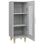 vidaXL Buffet Sonoma gris 34 5x34x90 cm Bois d'ingénierie