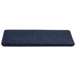 vidaXL Tapis d'escalier auto-adhésifs 30 Pièces bleu 65x24 5x3 5 cm
