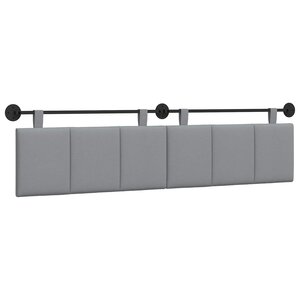 vidaXL Tête de lit suspendue Gris clair Tissu