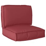 vidaXL Set de coussins de palette 2 Pièces Rouge bordeaux 60 x 60 x 12 cm