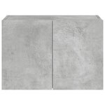 vidaXL Meuble TV mural avec lumières LED gris béton 60x35x41 cm