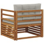 vidaXL Canapé d’extérieur Bois d'acacia massif et polyester