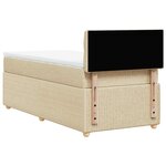vidaXL Sommier à lattes de lit avec matelas Crème 80x200 cm Tissu