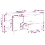 vidaXL Table basse with Drawer chêne artisanal 102 x 44 5 x 50 cm