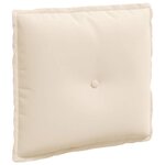 vidaXL Coussin de Dos Beige 50 x 45 cm Tissu en microfibre