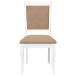 vidaXL Chaises à manger coussins 2 Pièces blanc bois massif caoutchouc
