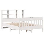 vidaXL Cadre de lit sans matelas blanc 140x200 cm bois de pin massif