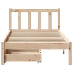 vidaXL Cadre de lit sans matelas 75x190 cm bois de pin massif