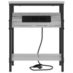 vidaXL Cabinet de chevet 2 Pièces Gris Sonoma 38 x 30 x 48 cm