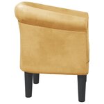 vidaXL Fauteuil doré similicuir