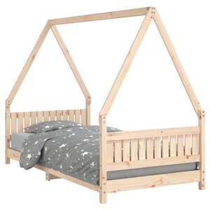 vidaXL Cadre de lit pour enfant 90x190 cm Bois de pin massif