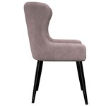 Vidaxl chaises à manger lot de 2 rose velours
