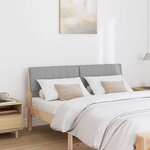 vidaXL Tête de lit capitonnée Gris clair 140 cm Pin massif