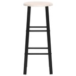 vidaXL Tabourets de bar lot de 2 noir MDF