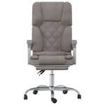 vidaXL Fauteuil de massage inclinable de bureau Taupe Tissu