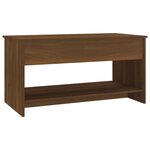 vidaXL Table basse Chêne marron 102x50x52 5 cm Bois d'ingénierie