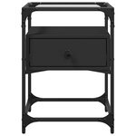 vidaXL Table de chevet noir 40x40x55 cm bois d'ingénierie