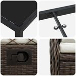 vidaXL Ensemble de salle à manger pour jardin 5 Pièces Marron polyrotin