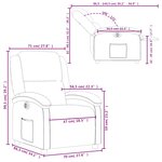 vidaXL Fauteuil inclinable électrique vert foncé velours