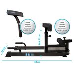 Squat machine fortius appareil de musculation multifonction 84 x 48 x 73 cm - 2 dossiers interchangeables et réglables
