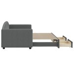 vidaXL Lit de jour avec gigogne et tiroirs sans matelas 80x200 cm