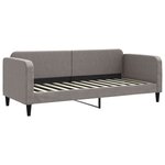 vidaXL Lit de jour avec gigogne et matelas taupe 80x200 cm tissu