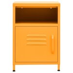 vidaXL Table de chevet Jaune moutarde 35x35x51 cm Acier