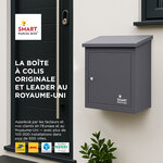 Boîte à colis moyenne 1 porte Gris foncé à accès frontal Acier galvanisé SMART PARCEL BOX™
