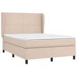 vidaXL Sommier à lattes de lit avec matelas Cappuccino 140x190 cm