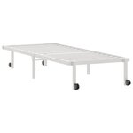 vidaXL Cadre de lit sans matelas pliable blanc 75x190 cm acier