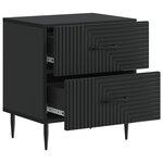 vidaXL Cabinet de chevet Noir 43 x 34 5 x 47 5 cm Bois d'ingénierie