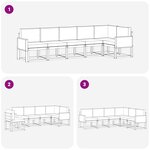 vidaXL Ensemble de canapés d'extérieur 6 pc Naturel et Anthracite