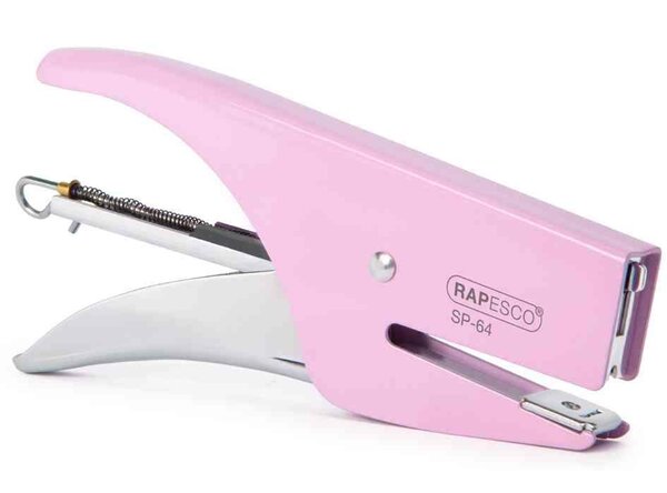 Pince agrafeuse SP-64 (6/4 & 21/4 mm) chrome/rose RAPESCO