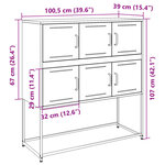 vidaXL Buffet jaune moutarde 100 5x39x107 cm acier laminé à froid