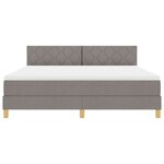 vidaXL Lit à ressorts avec matelas & LED Taupe 180x200 cm Tissu