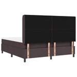 vidaXL Lit à ressorts avec matelas Marron foncé 180 x 200 cm tissu