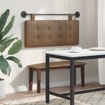 vidaXL Tête de lit suspendue Avec lumière LED Cappuccino Simili cuir