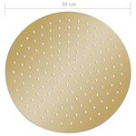 vidaXL Pomme de douche pluie Acier inoxydable 30 cm Ronde Doré